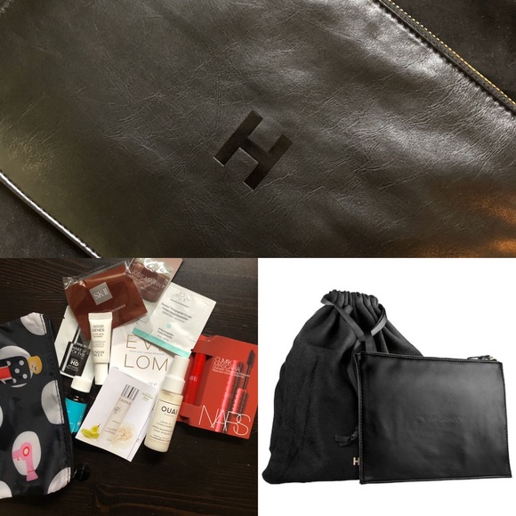 NWOT Hourglass Vegan Leather Makeup Bag + SAMPLES - Picture 1 of 8